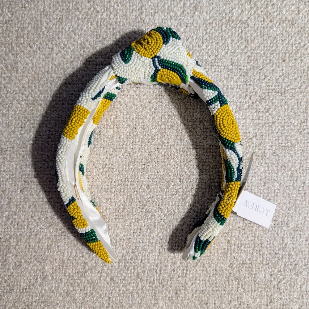 J.Crew Beaded Limoncello Headband New - Picture 1 of 4
